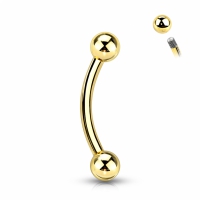Titanpiercing runde Basis 1,2x8 gold