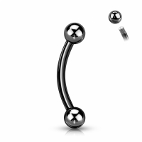 Titanpiercing Rundsockel 1,2x8 schwarz