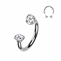Piercing Titan Hufeisen Crammetje mit Stein