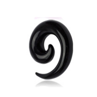 16 mm Spirale aus schwarzem Acryl