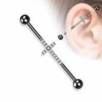 Industrial Piercing CNC Kreuz schwarz