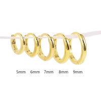 Kleiner 7 mm goldener Creolen-Ohrring
