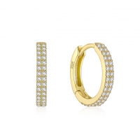 Ohrring 10 mm doppelt gefüttert gold