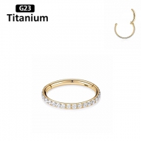 High Quality titanium clicker single lined 1.2x6 gold plated