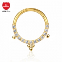 Vorderseite mit Kugeln 1,2 x 8 gold