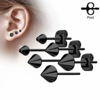 Ohrstecker 4 mm schwarz