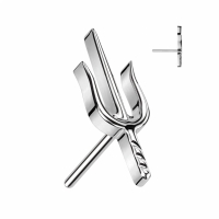 Piercing Dreizack Einsteckteil 1,2x6