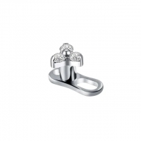 Dermal Anchor Titan 2 Löcher inkl. Dreiecksspitze weiß