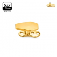 Dermal Anchor Titan 3 Löcher inkl. Sargdeckel Gold