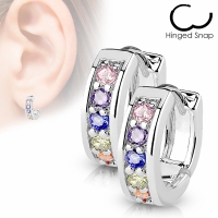 Ohrringe Ring Regenbogensteine