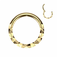 Piercing Front Facing X-Style 1,2x10 mm Gold