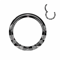 Piercing Front Facing X-Style 1,2x10 mm schwarz