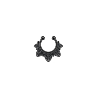 Fake Piercing Blatt schwarz