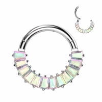 Piercing Titan 12-reihiges Baguette mehrfarbig 1,2x8
