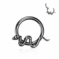 Piercing Clicker Titan Schlange 1,2x10mm schwarz