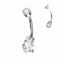 Piercing Titan Tropfen weiß