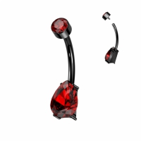 Piercing Titan Tropfen schwarz