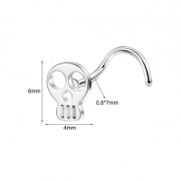 Nasenpiercing Totenkopf