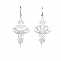 Lotusblume Unalome Symbol Ohrringe