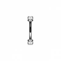 Piercing gebogen Titan schwarz 1,2x6