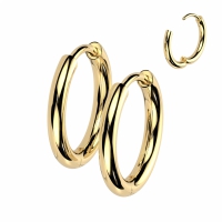 Titan Basis Ohrringe 10mm Gold