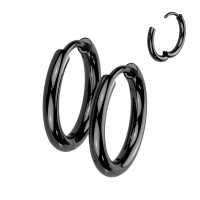Titan Basis Ohrringe 10mm schwarz