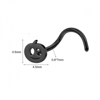 Nasenpiercing Emoticon schwarz