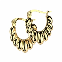 Ohrringe Scalloped gold