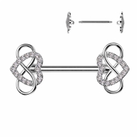 Brustwarzenpiercing mit Unendlichkeitsherz