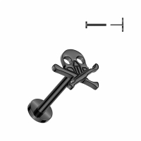 Piercing Titan Totenkopf Top schwarz