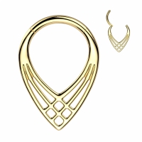 Titanpiercing Criss Cross 1,2x8 mm gold