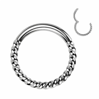 Titan Piercing Geflochtener Ring 1,2x10 mm