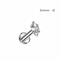 Piercing Titan ovaler Stein 1,2x8