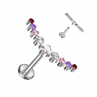 Titan 9 Edelsteine ​​rund 1,2x8 mm fröhliche Farben