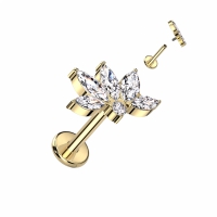 Piercing Titan elegant Marquise 1,2x8 gold