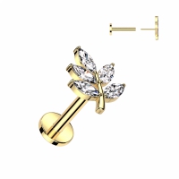 Piercing mit Blattgold