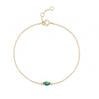Armband grüner Stein gold