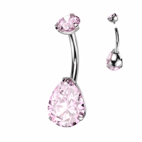 Piercing Titan Set Tropfen rosa