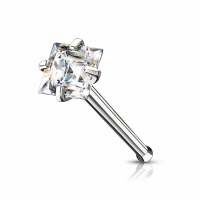 Nasenpiercing CZ oben quadratisch
