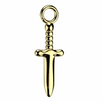 Titan Schwert Anhänger Gold