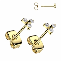 Titan Trinity Top Gold Ohrringe