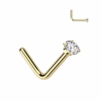 Nasenpiercing rund oben 3mm gold