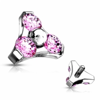 Dermal Top Dreifachstein 1,6mm rosa