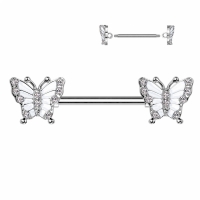Piercing Schmetterling Detail Silber