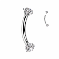 Piercing gebogener Titanstern 1,2x10