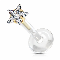 Retainer Piercing Stern 1,2x6x3 goldfarben