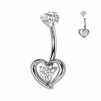 Piercing Titan Herz im Herzen weiß