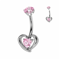 Piercing Titan Herz im Herzen rosa