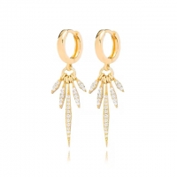 Lange Ohrhänger, elegantes Gold