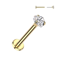 Piercing Push-In Herz 0,8X8mm gold